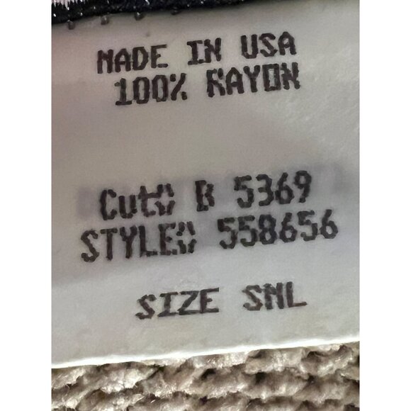 CLIO Sweater Knit Size Small Tan Crew Neck Long Sleeve Boho Chic Flaw - Picture 12 of 15